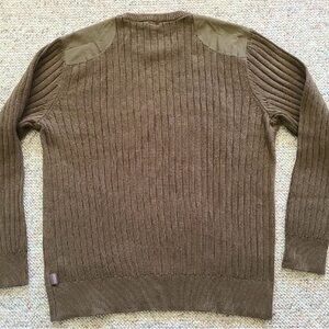 Patagonia Fog Cutter Sweater Mens XL Ribbed Knit Hemp Cotton Nylon Yoke Brown